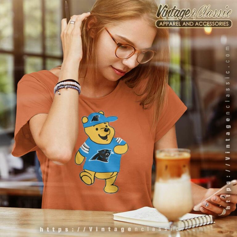 Carolina Panthers Pooh Nfl Women TShirt Carolina Panthers Pooh Nfl Women TShirt