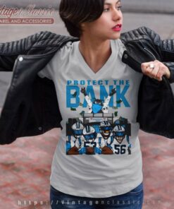 Carolina Panthers Protect The Bank V Neck TShirt