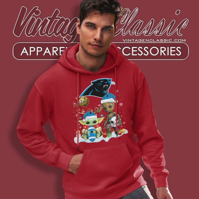 Carolina Panthers Shirt Baby Yoda And Groot Santa Christmas Hoodie Carolina Panthers Shirt Baby Yoda And Groot Santa Christmas Hoodie
