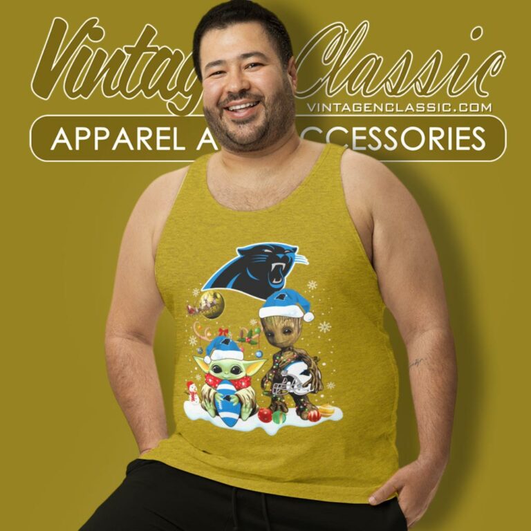 Carolina Panthers Shirt Baby Yoda And Groot Santa Christmas Tank Top Racerback Carolina Panthers Shirt Baby Yoda And Groot Santa Christmas Tank Top Racerback