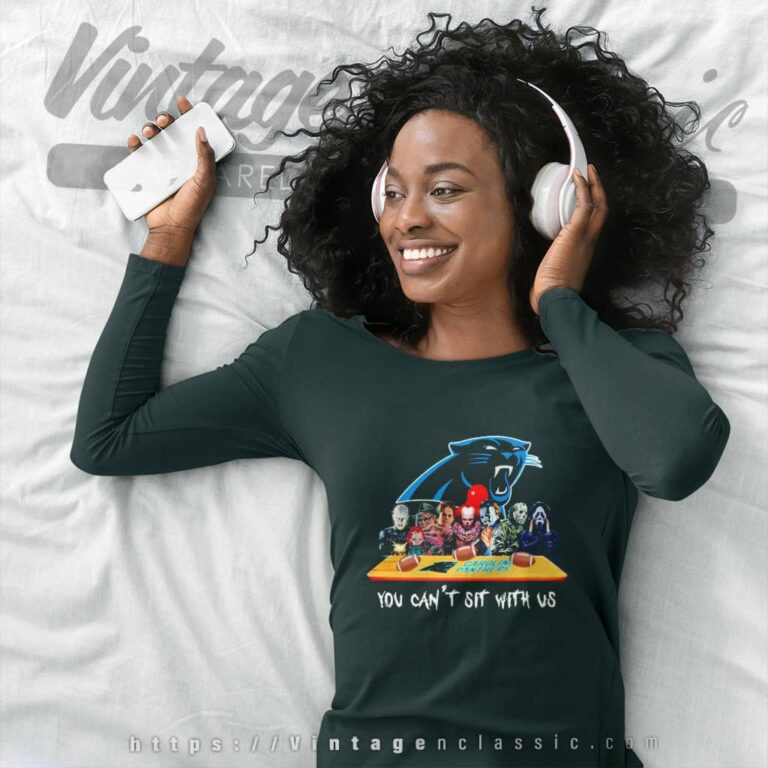 Carolina Panthers Shirt Horror Movies You Cant Sit With Us Long Sleeve Tee Carolina Panthers Shirt Horror Movies You Cant Sit With Us Long Sleeve Tee