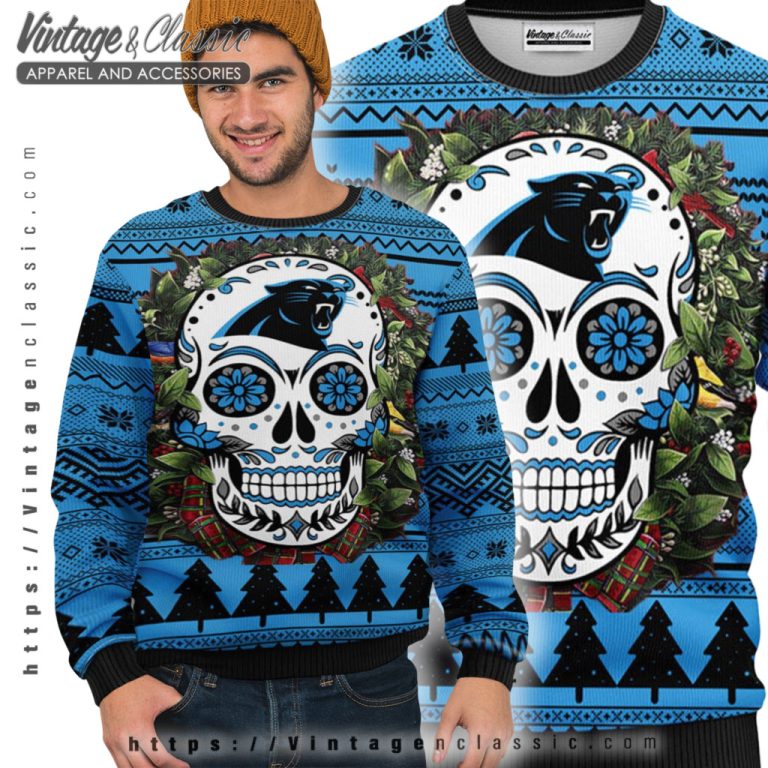 Carolina Panthers Skull Ugly Christmas Sweater Ugly Sweater Carolina Panthers Skull Ugly Christmas Sweater Ugly Sweater