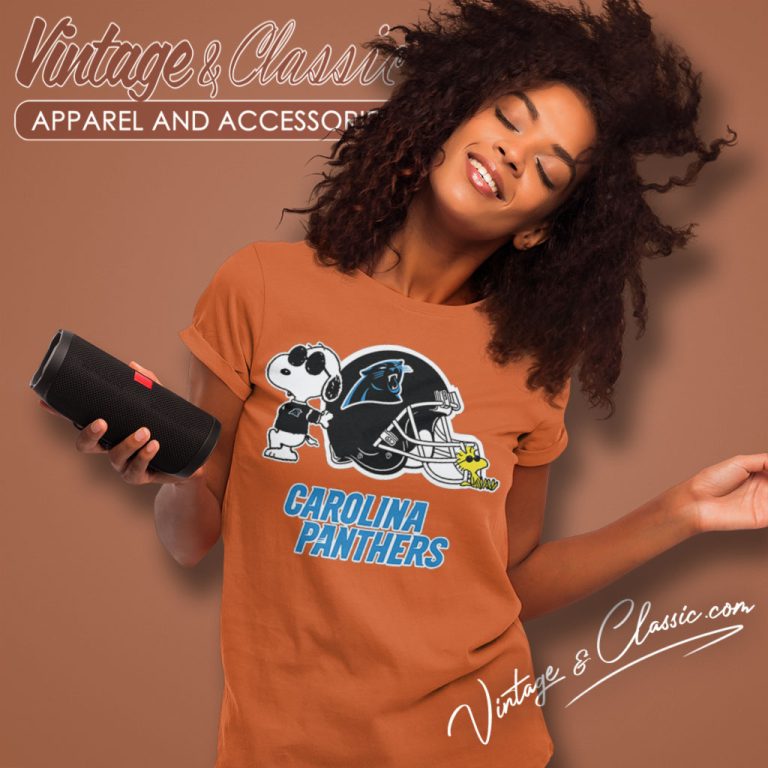 Carolina Panthers Snoopy And Woodstock Women T Shirt Carolina Panthers Snoopy And Woodstock Women T Shirt