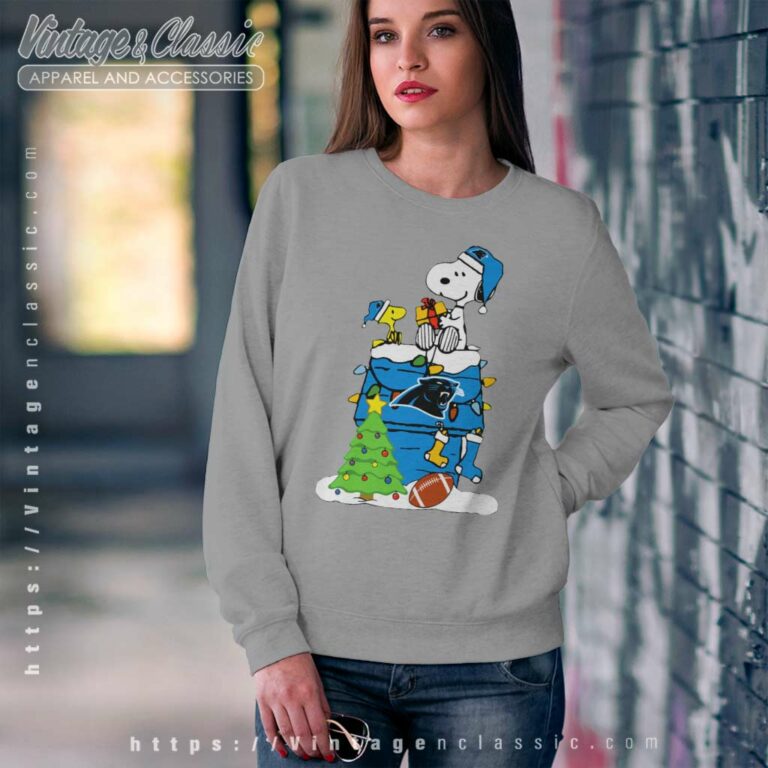 Carolina Panthers Snoopy Christmas Sweatshirt Carolina Panthers Snoopy Christmas Sweatshirt