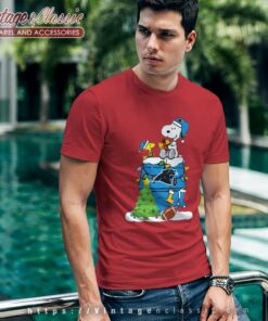 Carolina Panthers Snoopy Christmas T Shirt