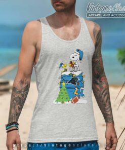 Carolina Panthers Snoopy Christmas Tank Top Racerback
