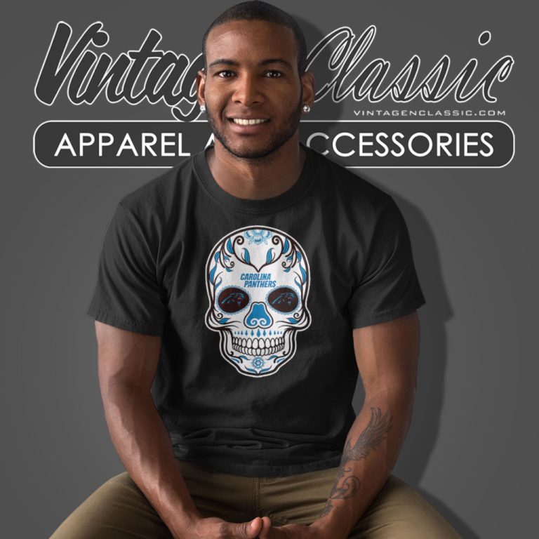 Carolina Panthers Sugar Skull T Shirt Carolina Panthers Sugar Skull T Shirt