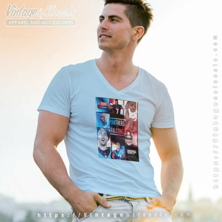 Carolina Panthers Vs Atlanta Falcons Nfl Kickoff 2023 V Neck TShirt Carolina Panthers Vs Atlanta Falcons Nfl Kickoff 2023 V Neck TShirt