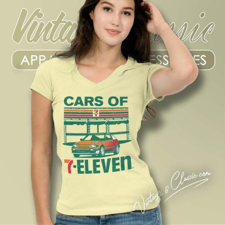 Cars Of 7 Eleven Collection V Neck TShirt Cars Of 7 Eleven Collection V Neck TShirt