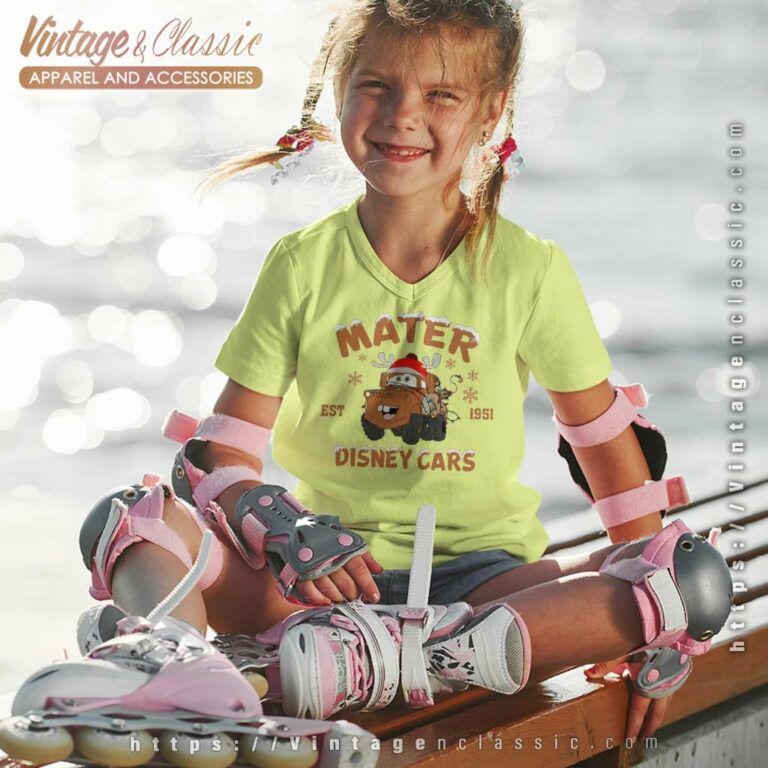Cars Tow Mater Disney Christmas kids Vneck Cars Tow Mater Disney Christmas kids Vneck