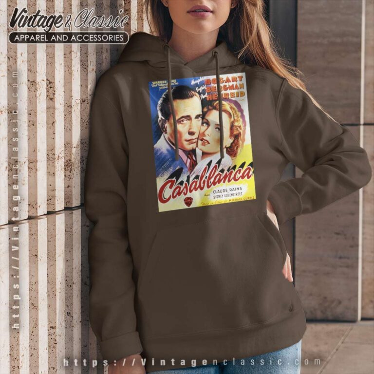 Casablanca Classic Film Poster Hoodie Casablanca Classic Film Poster Hoodie