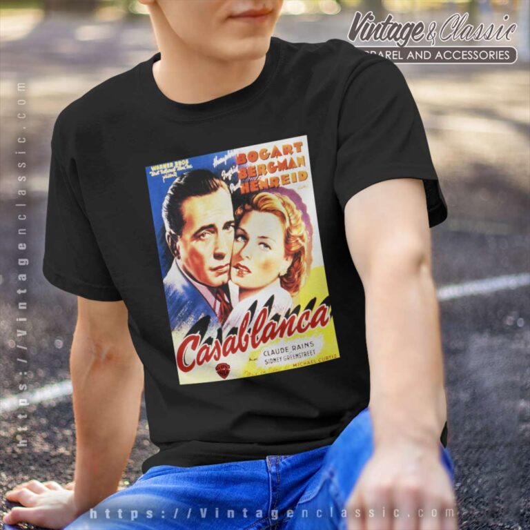 Casablanca Classic Film Poster T Shirt Casablanca Classic Film Poster T Shirt