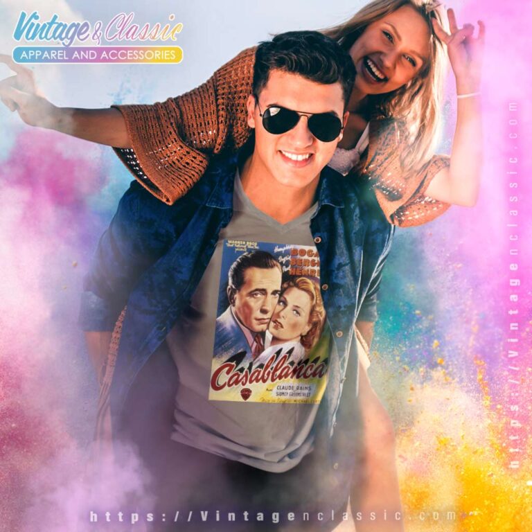 Casablanca Classic Film Poster V Neck TShirt Casablanca Classic Film Poster V Neck TShirt