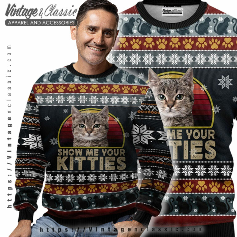 Cat Show Me Your Kitties Ugly Sweater Men Ugly Sweater 1 Cat Show Me Your Kitties Ugly Sweater Men Ugly Sweater 1