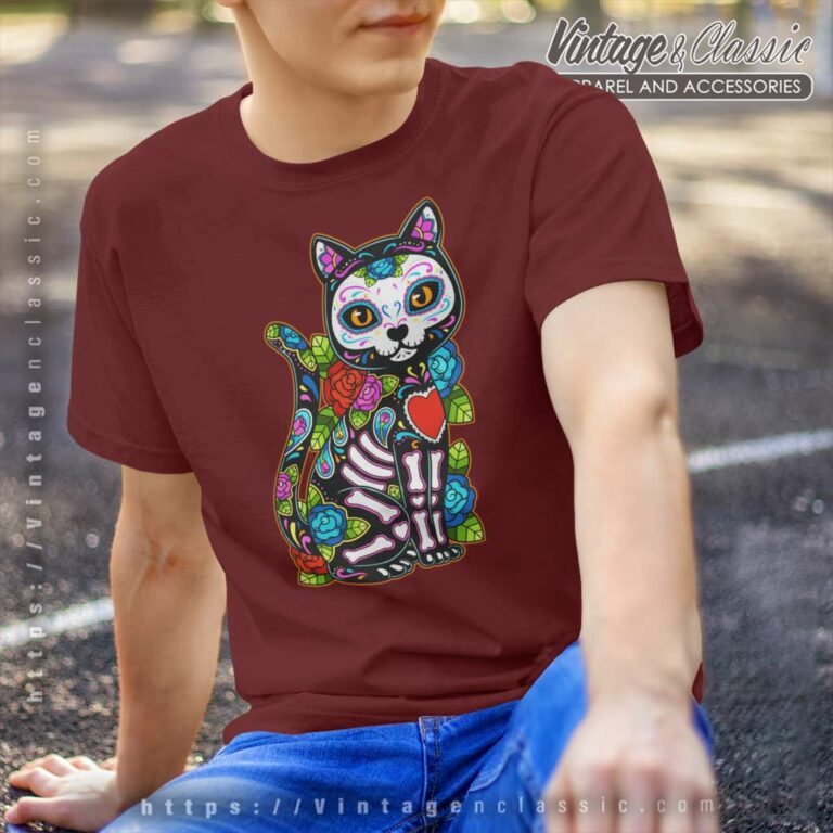 Cat Sugar Skull Dia De Los Muertos Halloween T Shirt Cat Sugar Skull Dia De Los Muertos Halloween T Shirt