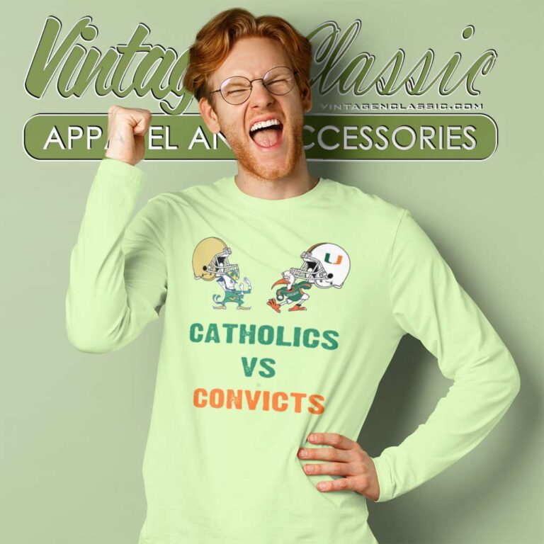 Catholics Vs Convicts 1988 Vintage Long Sleeve Tee Catholics Vs Convicts 1988 Vintage Long Sleeve Tee