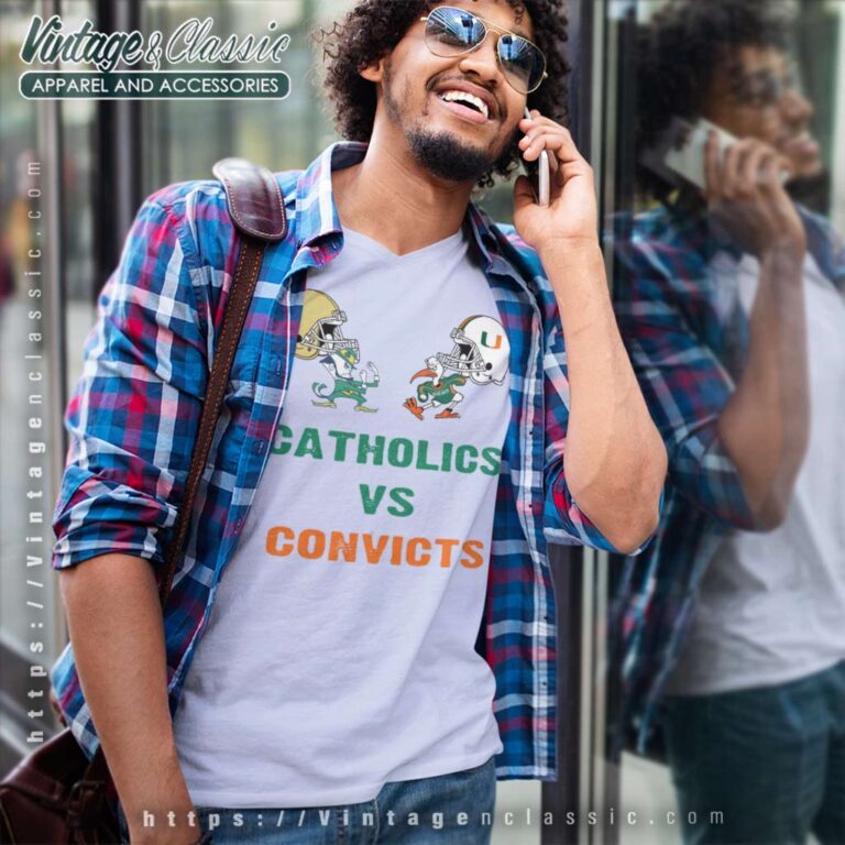 Catholics Vs Convicts 1988 Vintage V Neck TShirt Catholics Vs Convicts 1988 Vintage V Neck TShirt