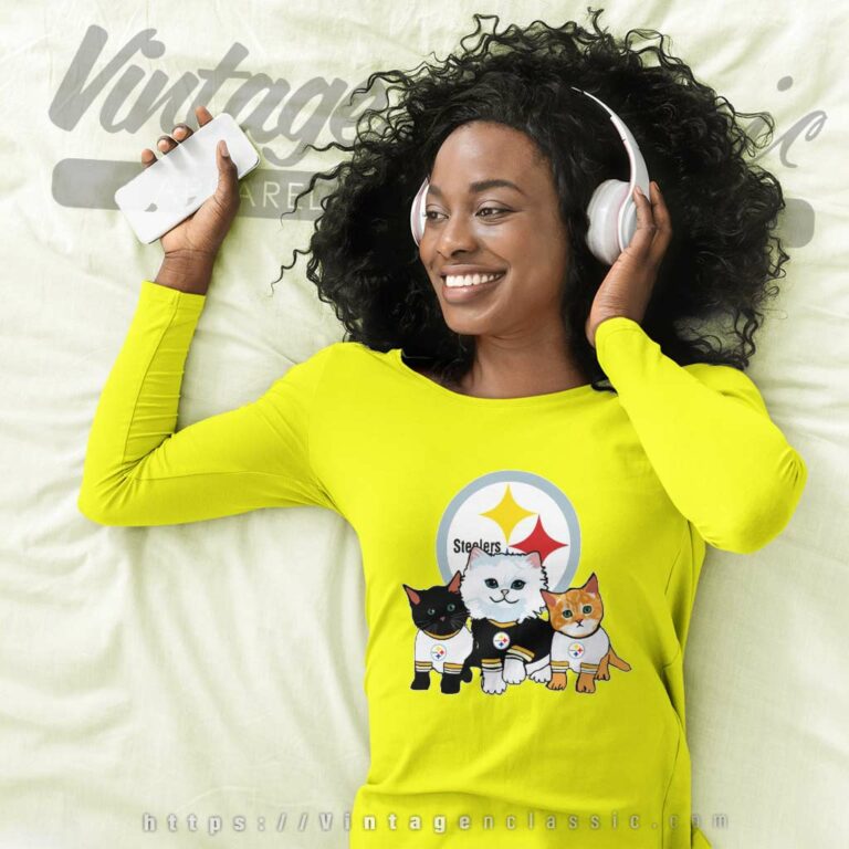 Cats Pittsburgh Steelers Long Sleeve Tee Cats Pittsburgh Steelers Long Sleeve Tee
