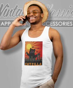 Catzilla Black Cat Parody Shirt 4 Catzilla Black Cat Parody Tank Top Racerback