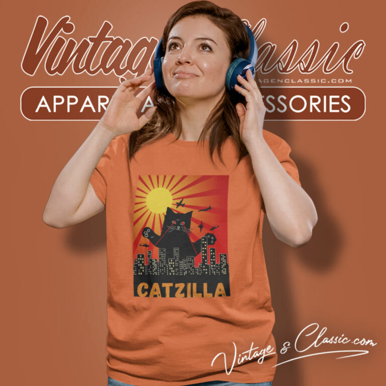 Catzilla Black Cat Parody Women T Shirt Catzilla Black Cat Parody Women T Shirt