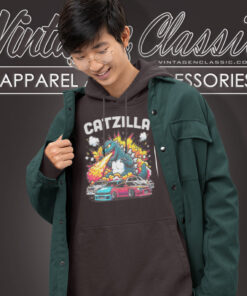 Catzilla Burning JDM Cars Funny Gift Shirt 6 Catzilla Burning Jdm Cars Funny Gift Hoodie