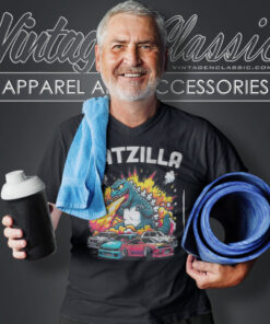 Catzilla Burning JDM Cars Funny Gift Shirt 4 Catzilla Burning Jdm Cars Funny Gift V Neck TShirt