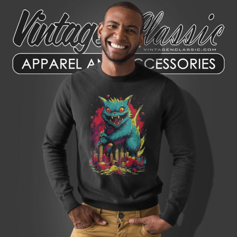 Catzilla Cat For Lover Cats Kitty Kitten Sweatshirt Catzilla Cat For Lover Cats Kitty Kitten Sweatshirt