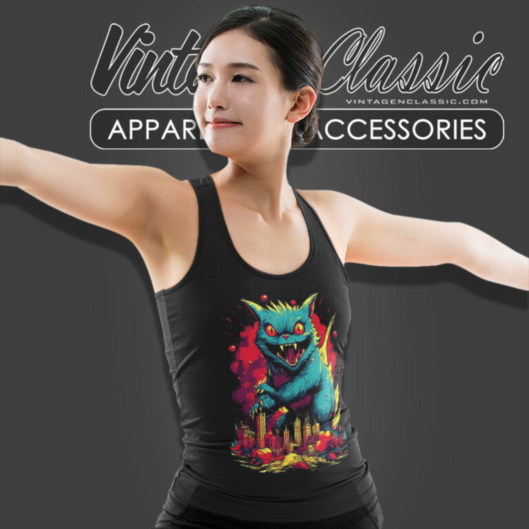 Catzilla Cat For Lover Cats Kitty Kitten Tank Top Racerback Catzilla Cat For Lover Cats Kitty Kitten Tank Top Racerback