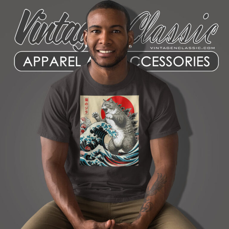 Catzilla Cat Japanese Art Funny T Shirt Catzilla Cat Japanese Art Funny T Shirt