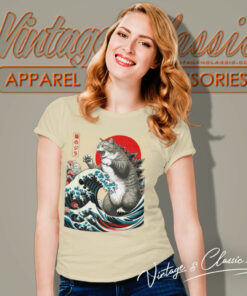 Catzilla Cat Japanese Art Funny Women T Shirt