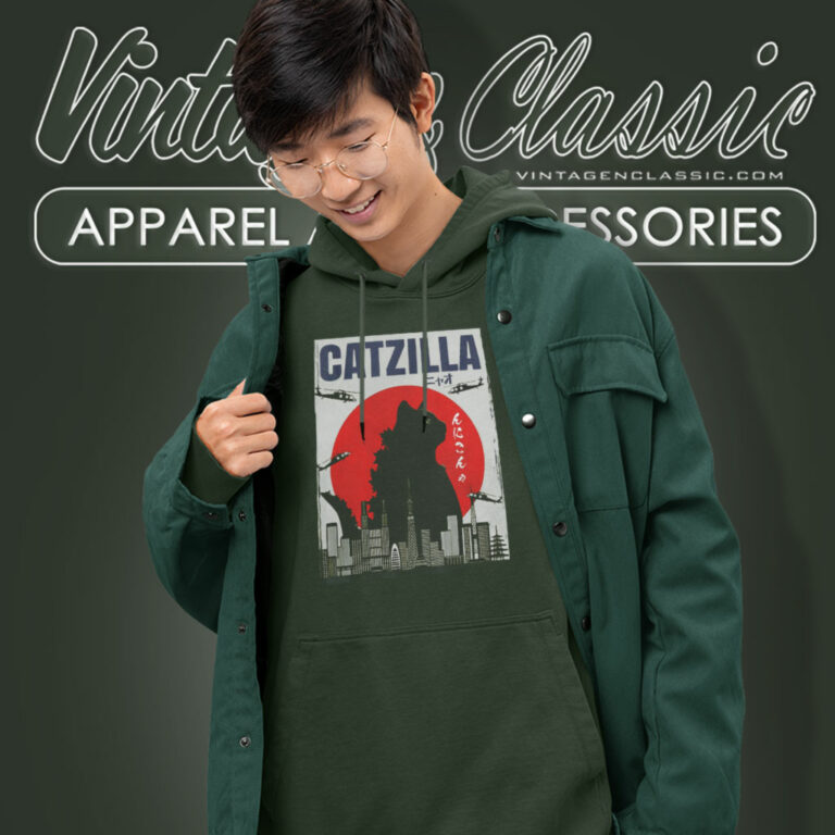 Catzilla Funny Cat Lover Hoodie Catzilla Funny Cat Lover Hoodie