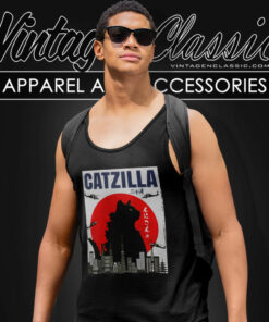 Catzilla Funny Cat Lover Shirt 4 Catzilla Funny Cat Lover Tank Top Racerback