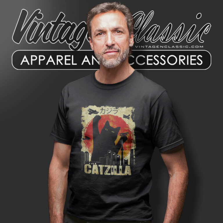 Catzilla Funny Kitten Cat Vintage T Shirt Catzilla Funny Kitten Cat Vintage T Shirt