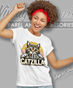 Catzilla Funny Shirt Funny 5 Catzilla Funny Shirt Funny Women T Shirt
