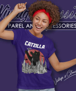 Catzilla Vintage Japanese Women T Shirt