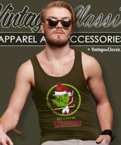 Central Michigan Chippewas Ncaa Christmas Grinch Shirt I Hate People But I Love My Central Mi Tank Top Racerback