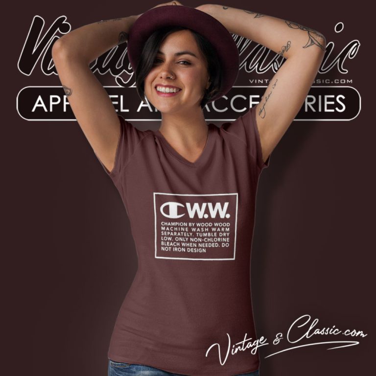 Champagne By Wood Wood V Neck TShirt Champagne By Wood Wood V Neck TShirt