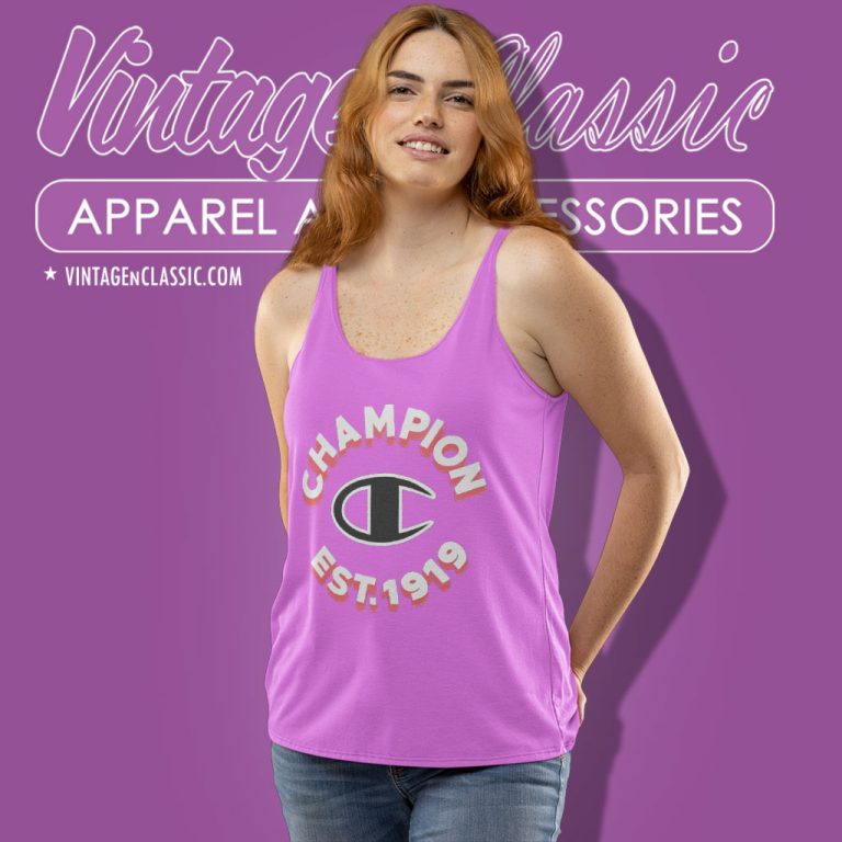 Champion Est1919 Logo Tank Top Racerback Champion Est1919 Logo Tank Top Racerback