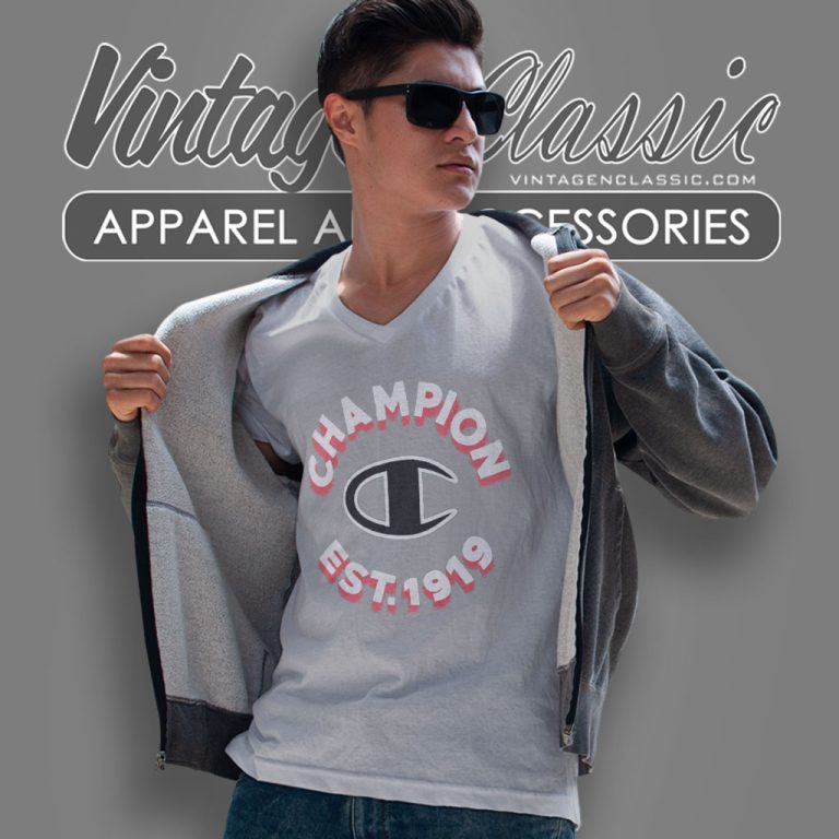 Champion Est1919 Logo V Neck TShirt Champion Est1919 Logo V Neck TShirt