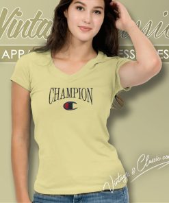 Champion Logo Basic V Neck TShirt