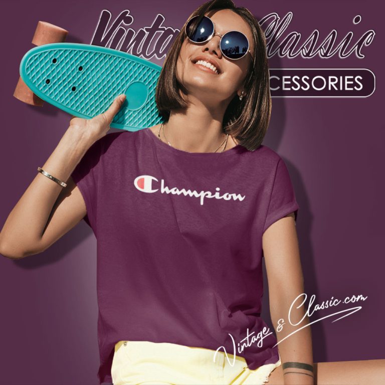 Champion Logo Women T Shirt Champion Logo Women T Shirt