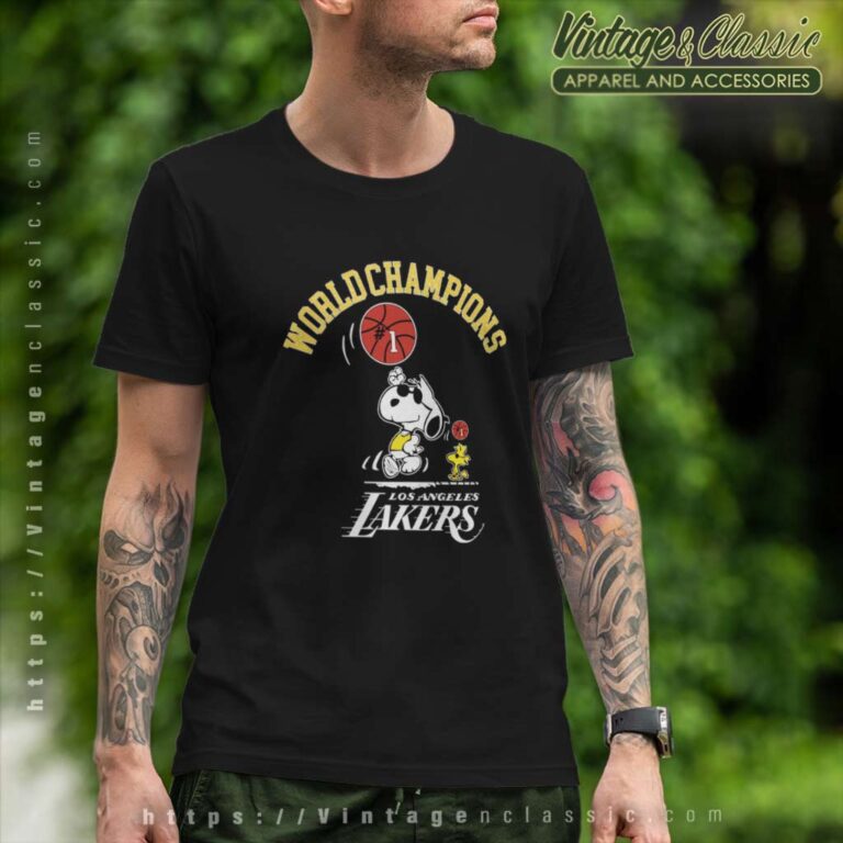Championship Snoopy Los Angeles Lakers T Shirt Championship Snoopy Los Angeles Lakers T Shirt