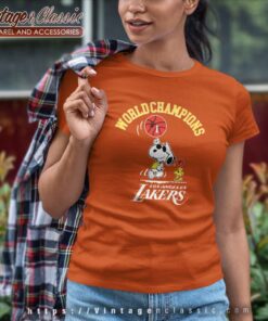 Championship Snoopy Los Angeles Lakers Women TShirt