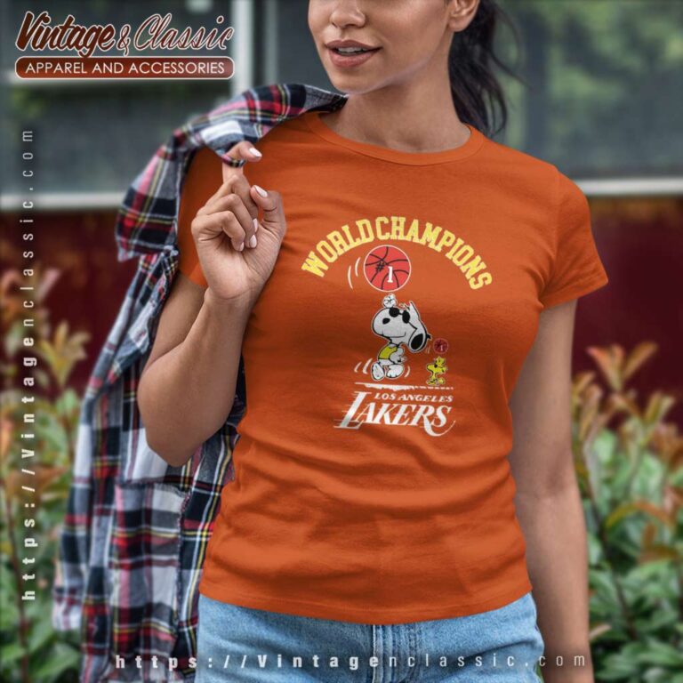 Championship Snoopy Los Angeles Lakers Women TShirt Championship Snoopy Los Angeles Lakers Women TShirt