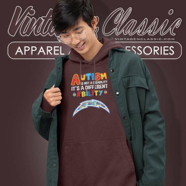 Chargers Nfl Autism Is Not A Disability Hoodie Chargers Nfl Autism Is Not A Disability Hoodie