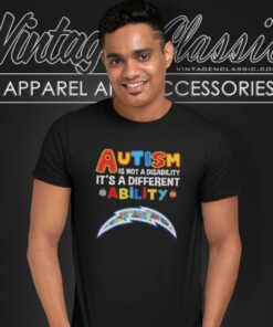Chargers Nfl Autism Is Not A Disability T Shirt
