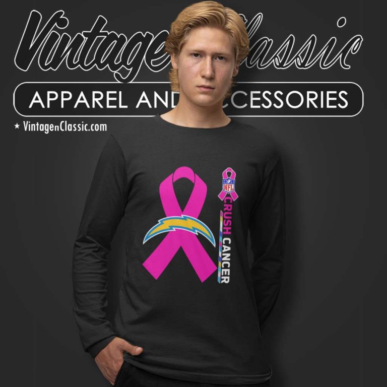 Chargers Nfl Crush Cancer 2023 Long Sleeve Tee Chargers Nfl Crush Cancer 2023 Long Sleeve Tee