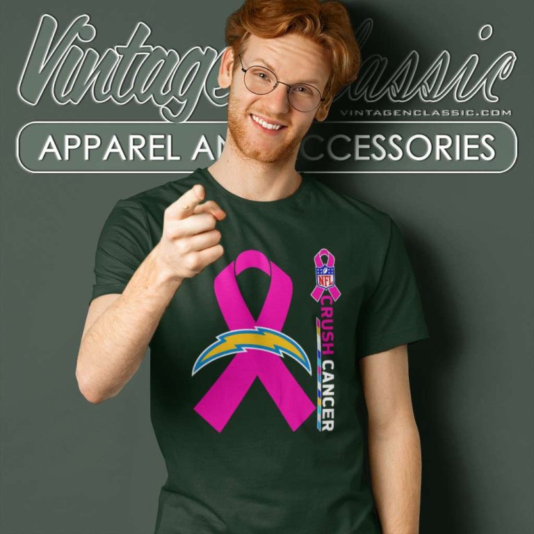 Chargers Nfl Crush Cancer 2023 T Shirt Chargers Nfl Crush Cancer 2023 T Shirt