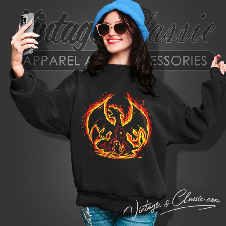 Charizard Fire Evolutions Charmander Evolution Sweatshirt Charizard Fire Evolutions Charmander Evolution Sweatshirt