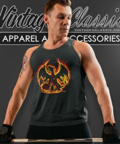 Charizard Fire Evolutions Charmander Evolution Tank Top Racerback